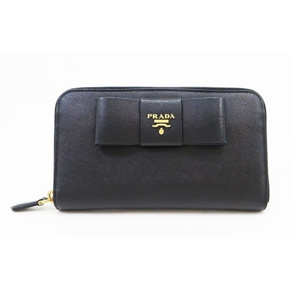 Prada Wallet Black Zip Ribbon - Picture 1 of 3